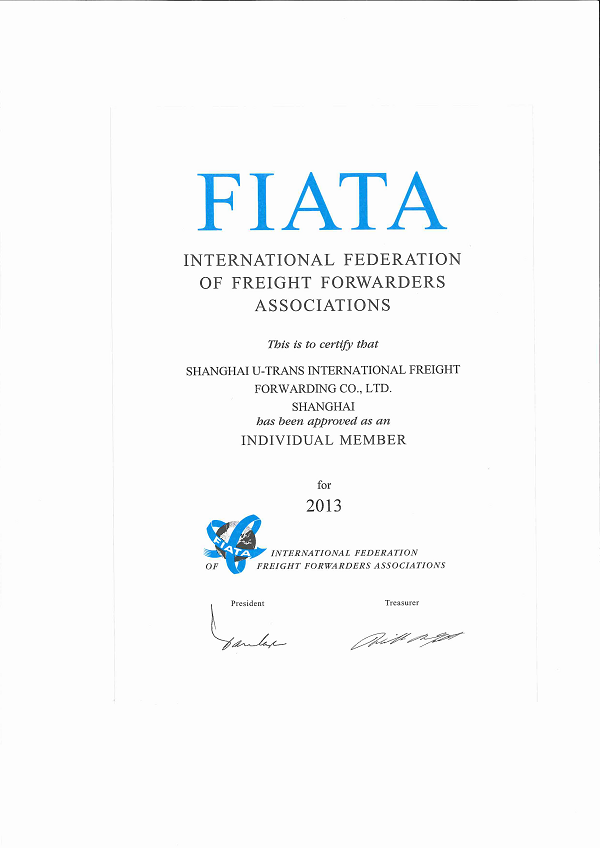 FIATA Certificate 2013 resized